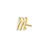 Script Letter Stud Earrings