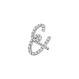 Diamond Pave Script Letter Stud