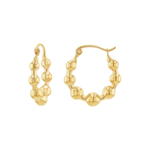 Bead Ball Hoop Earrings