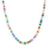 Multicolor Ethiopian Opal Bead Necklace