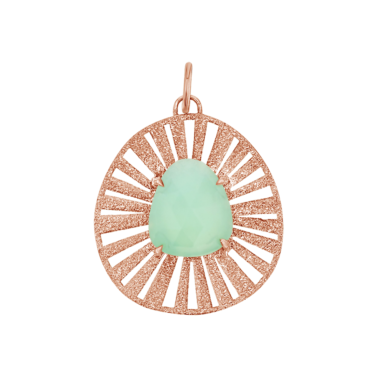 Chrysoprase Medallion Charm