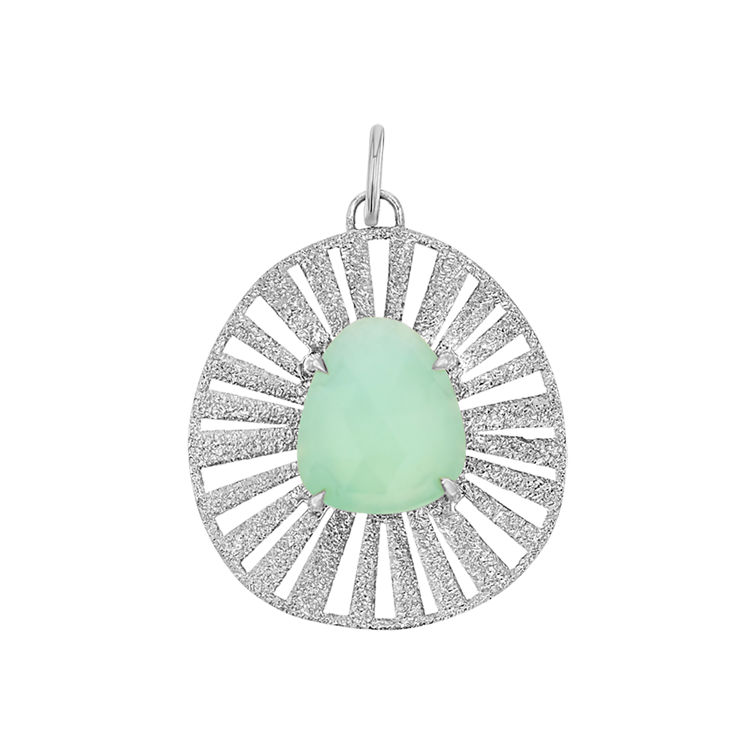 Chrysoprase Medallion Charm