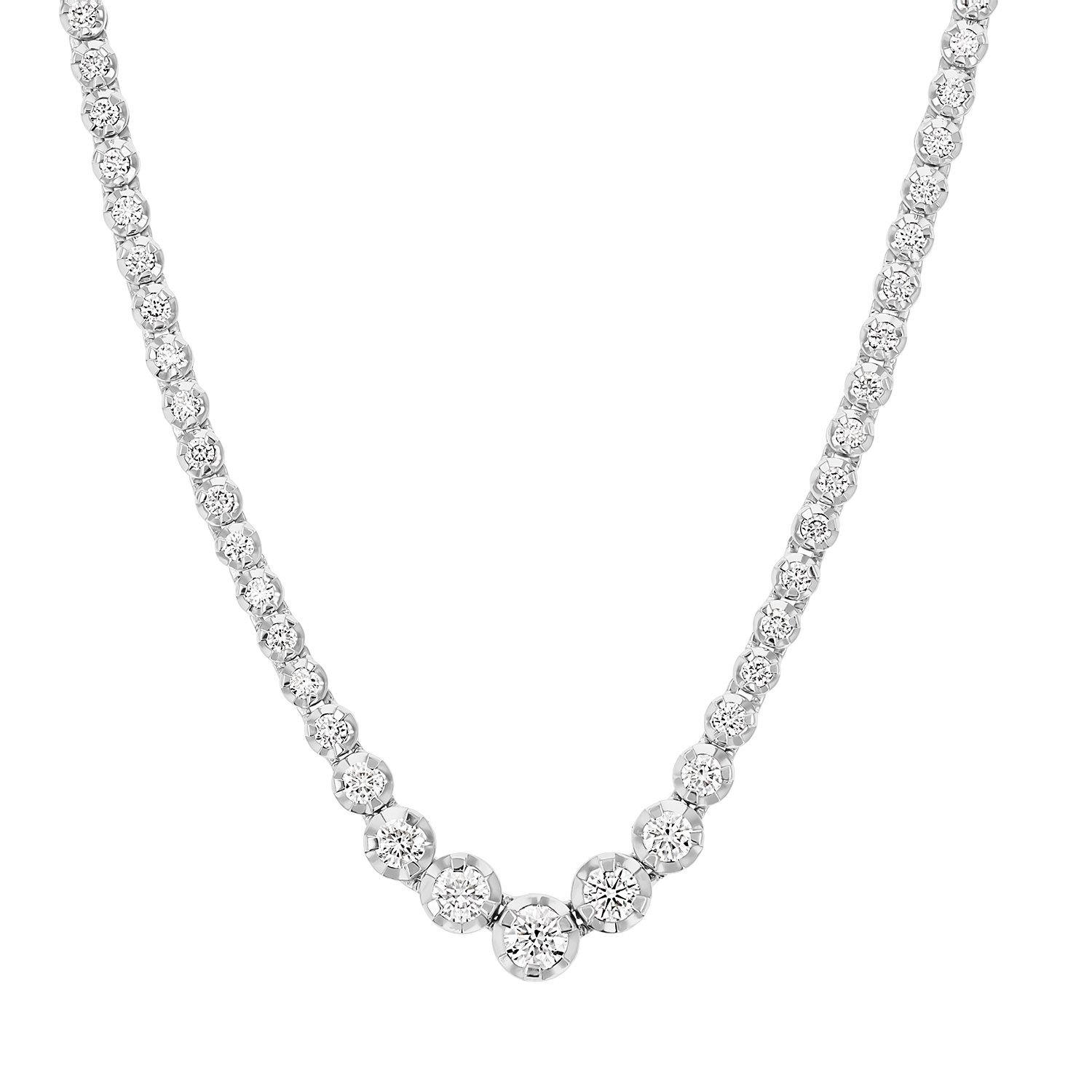 Allure Graduated Diamond Tennis Necklace