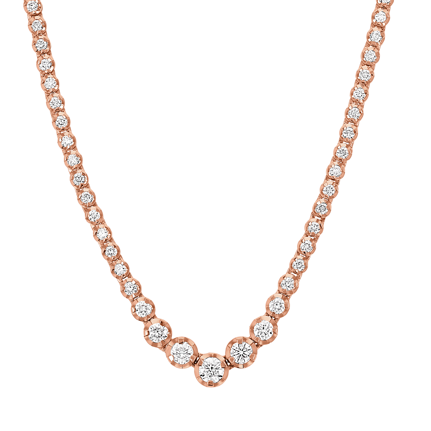 Allure Graduated Diamond Tennis Necklace