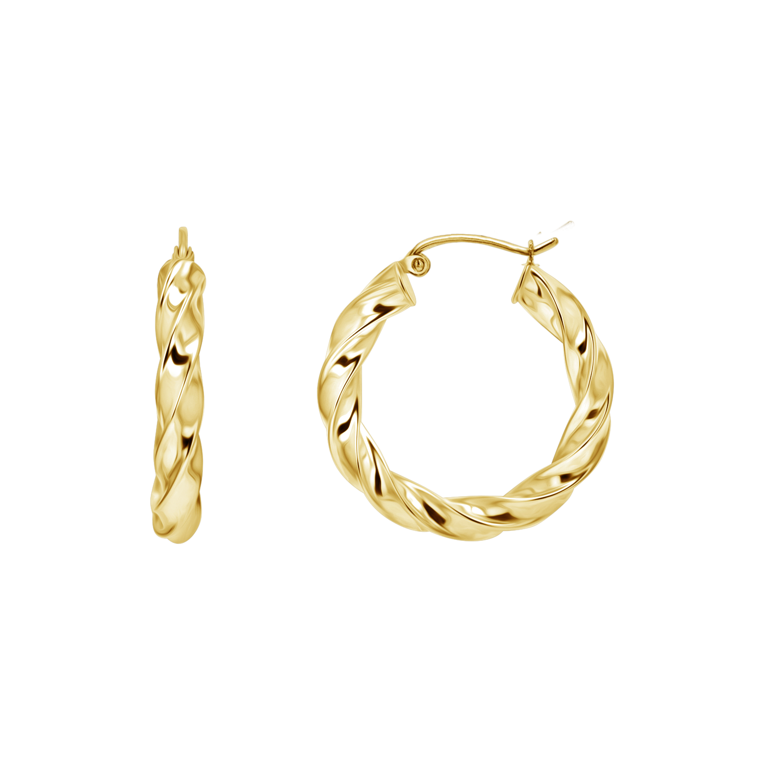 Large Twist Hoop Earrings