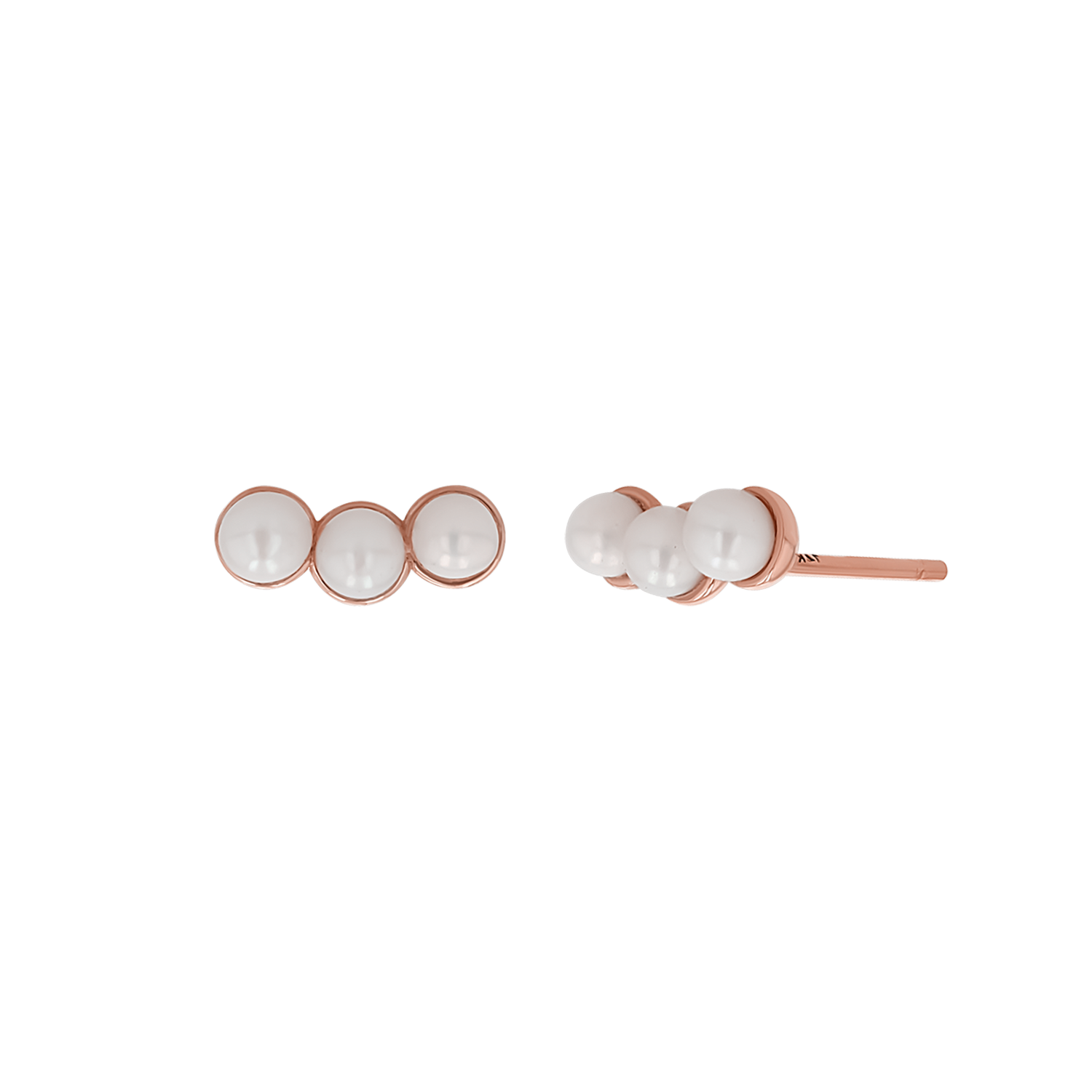 Pearl Trio Stud Earrings