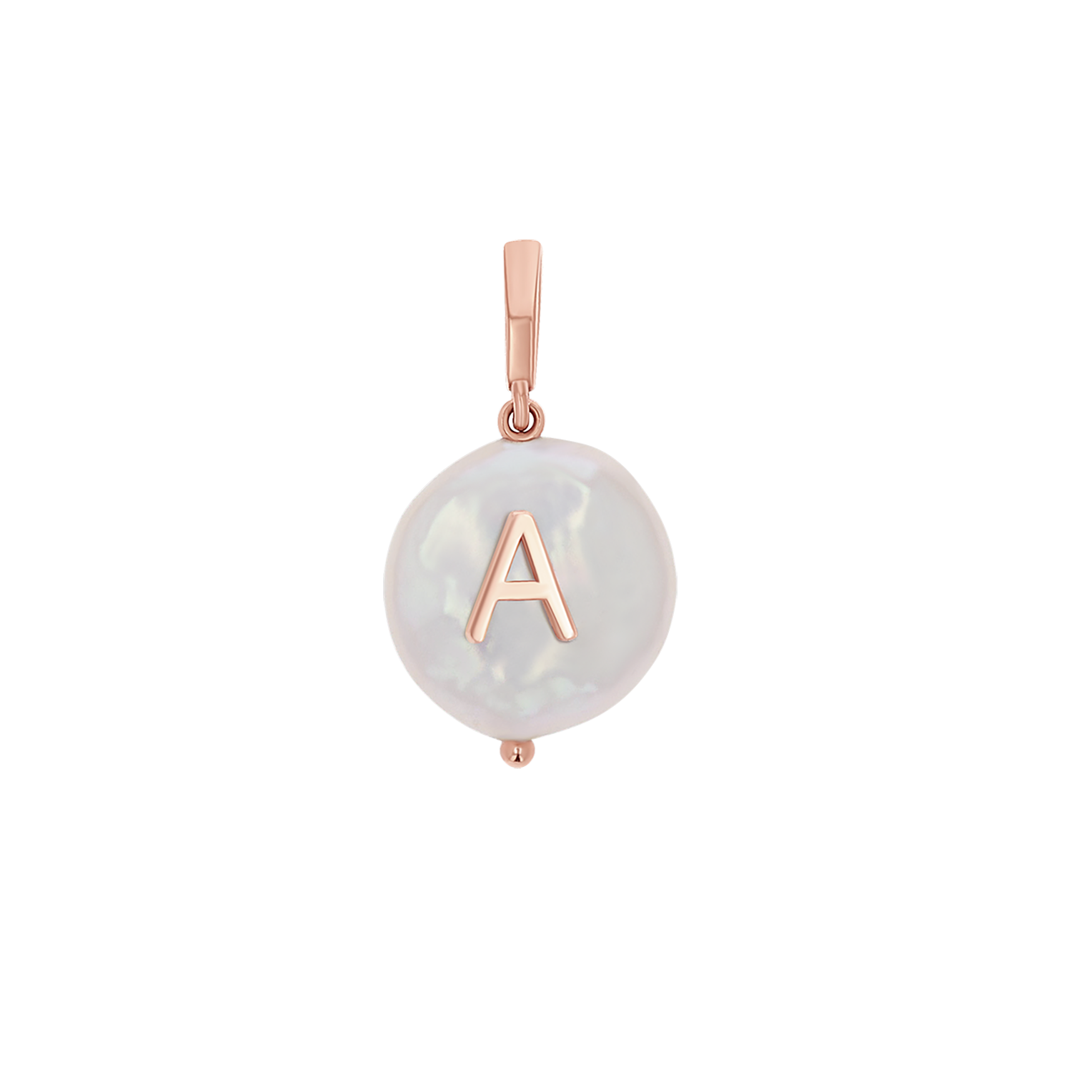 Coin Pearl Initial Charm