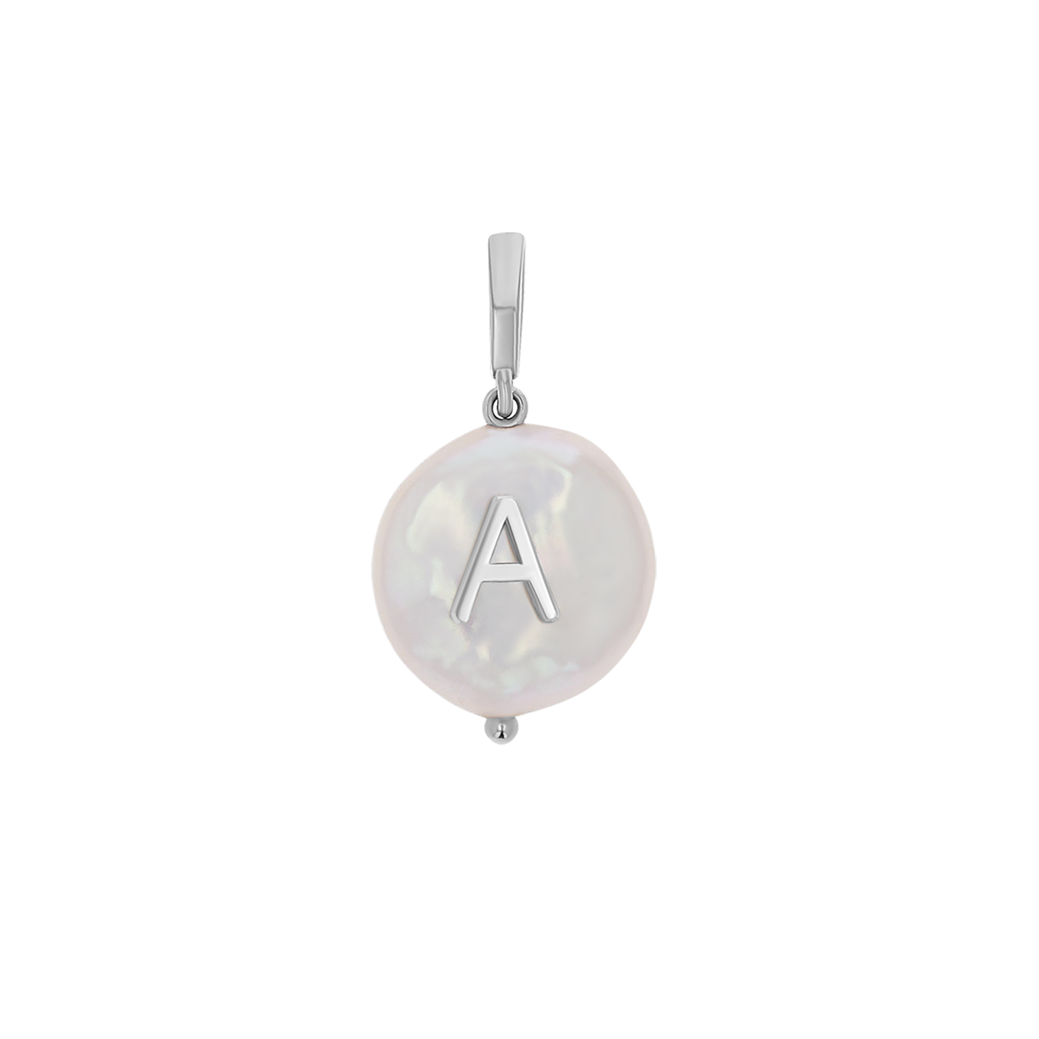 Coin Pearl Initial Charm