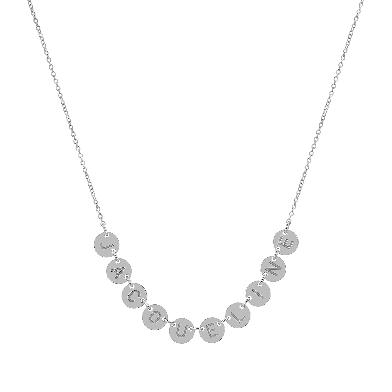 Round Bubble Name Necklace