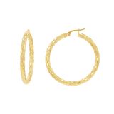 Serpentine Faceted Hoop Earrings