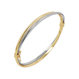 Two Tone Hinged Bangle (6mm)