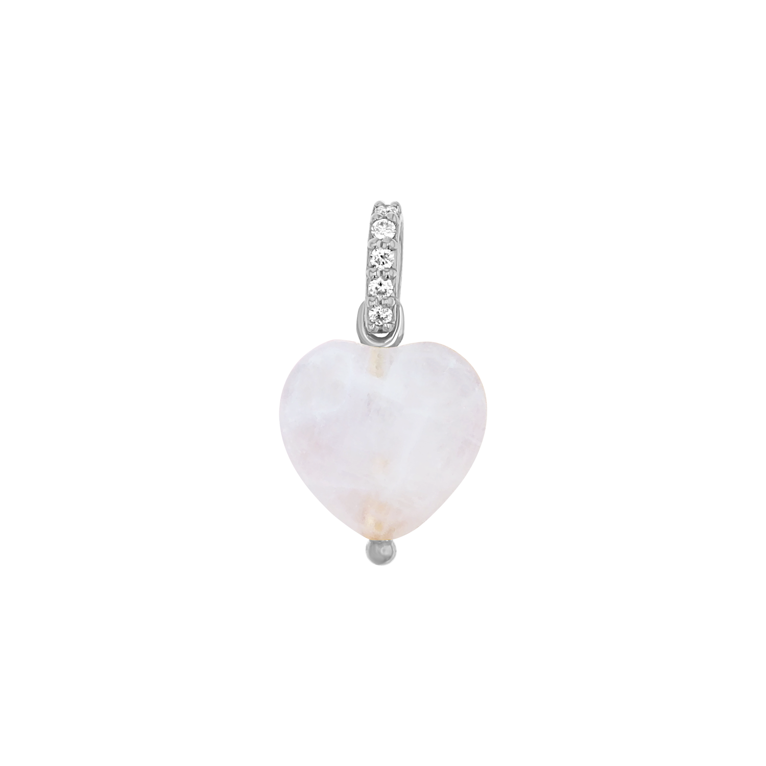 Rose Quartz Heart Charm
