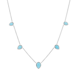 Turquoise Tear Drop Strand Necklace