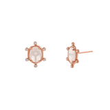 Opal and Diamond Halo Studs