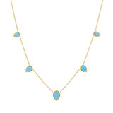 Turquoise Tear Drop Strand Necklace