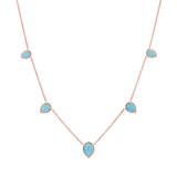 Turquoise Tear Drop Strand Necklace