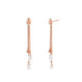 Pearl Drop Chain Earrings