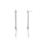 Pearl Drop Chain Earrings
