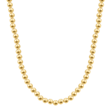 6mm Gold Bead Ball Necklace