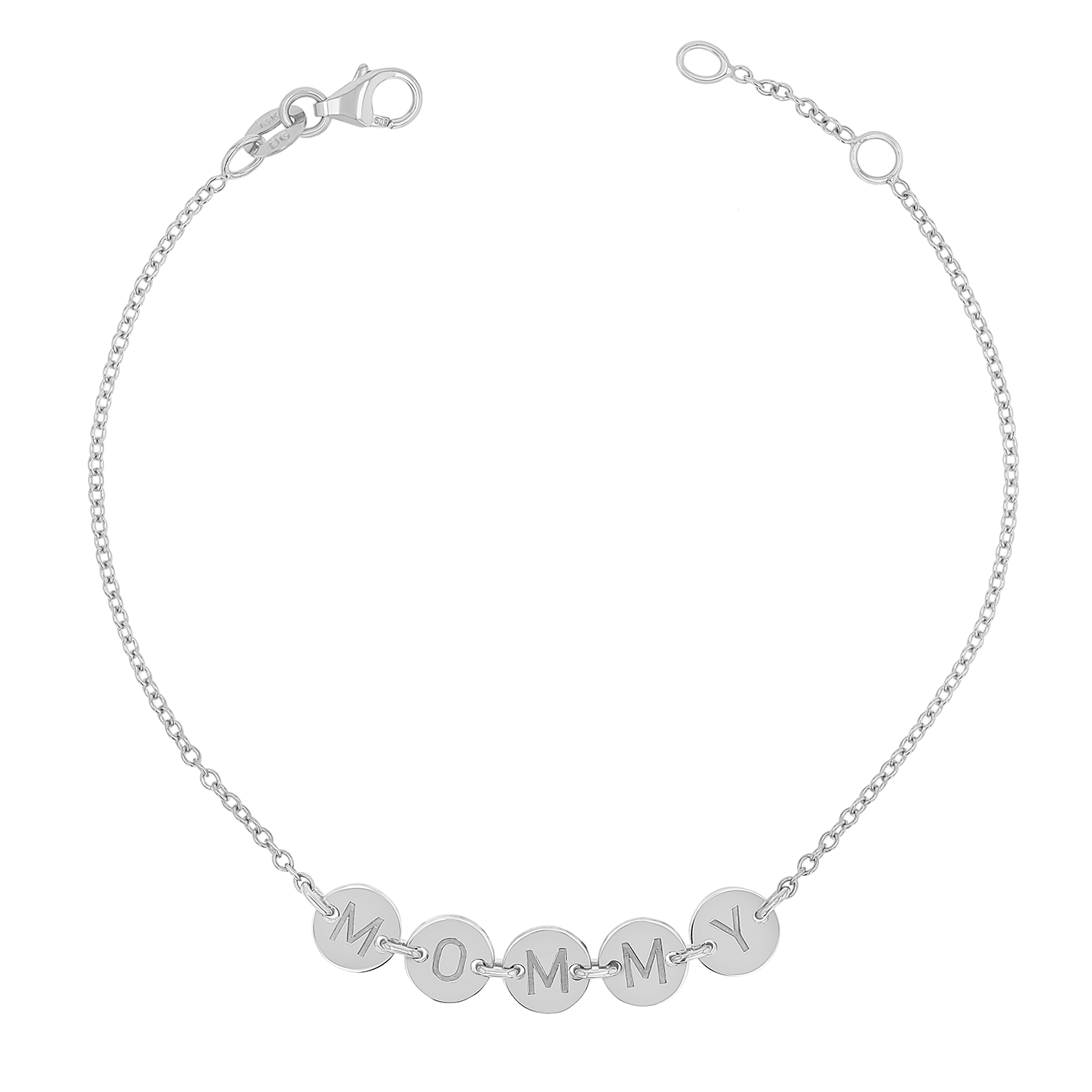 Round Bubble Name Bracelet