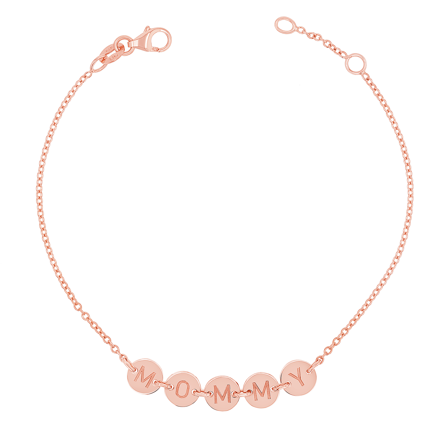 Round Bubble Name Bracelet