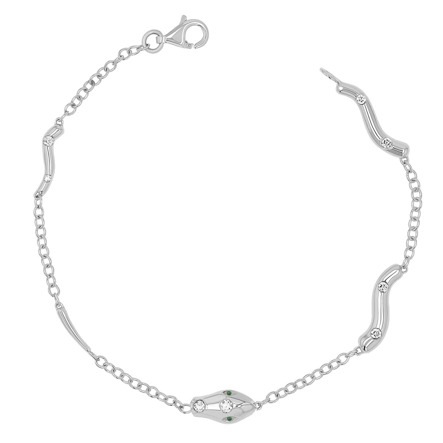 Diamond Serpentine Strand Bracelet