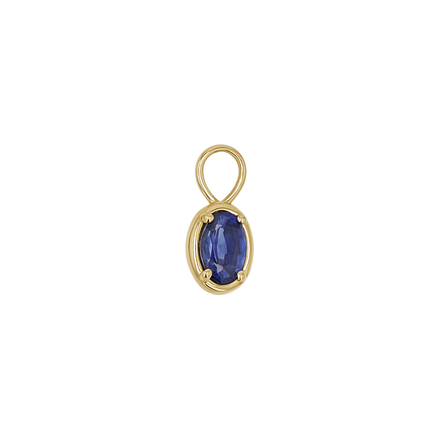 Gemstone Oval Huggie Charms