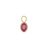 Gemstone Oval Huggie Charms