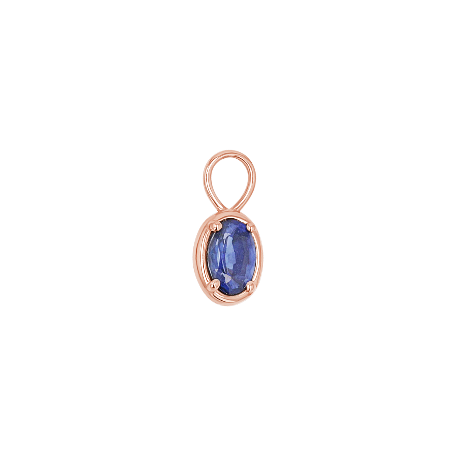 Gemstone Oval Huggie Charms
