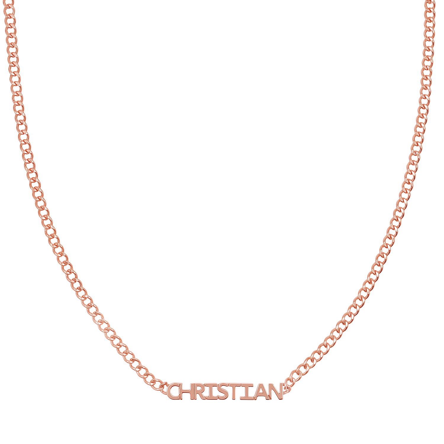 Mini Single Name Cuban Chain Necklace
