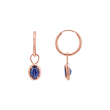 Gemstone Oval Huggie Charms