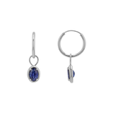 Gemstone Oval Huggie Charms