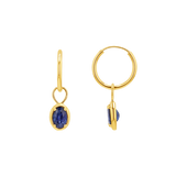 Gemstone Oval Huggie Charms