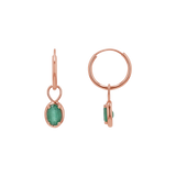 Gemstone Oval Huggie Charms