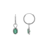 Gemstone Oval Huggie Charms