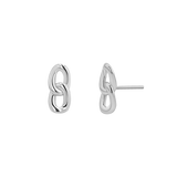 Cuban Curb Link Stud Earrings