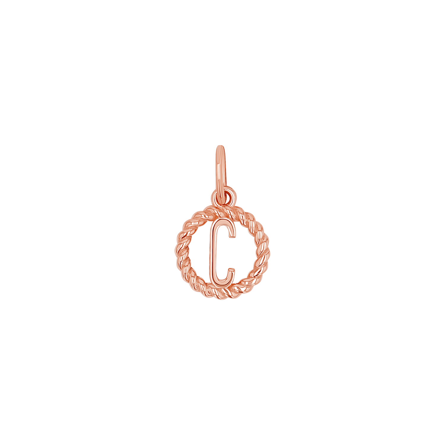 Initial Twist Medallion Charm