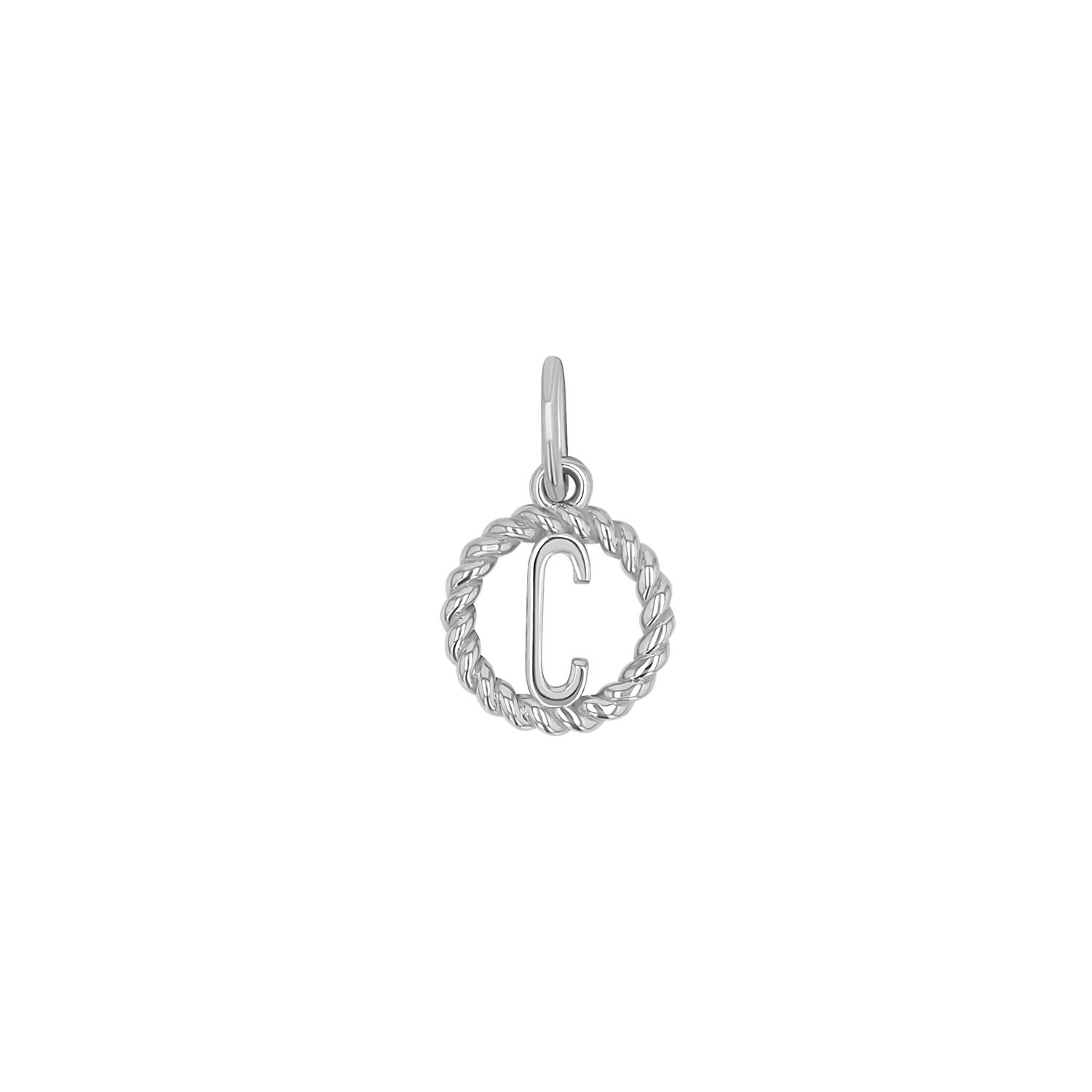 Initial Twist Medallion Charm