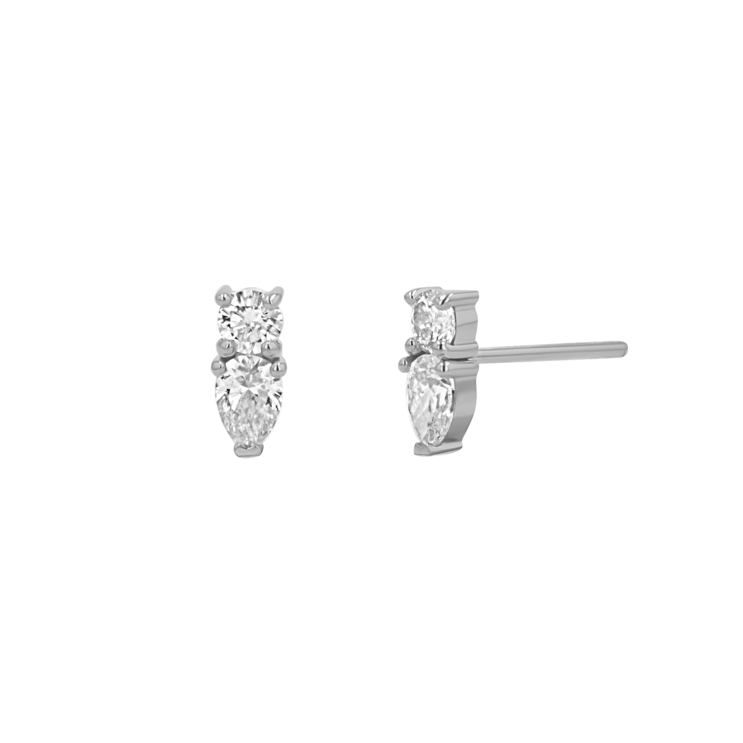 Diamond Duo Drop Studs