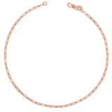 Diamond Cut Paperclip Anklet