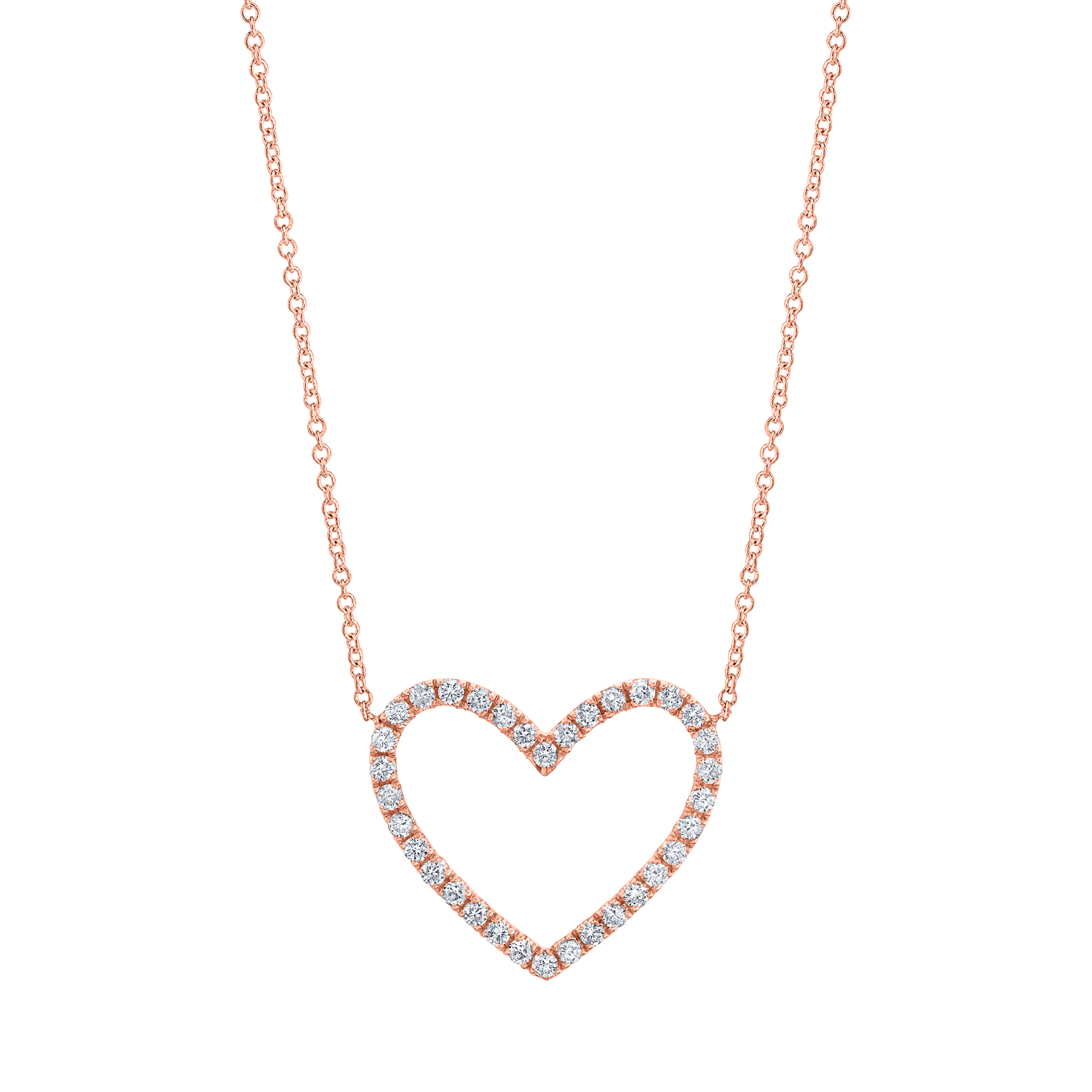 Diamond Open Heart Necklace