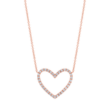 Diamond Open Heart Necklace