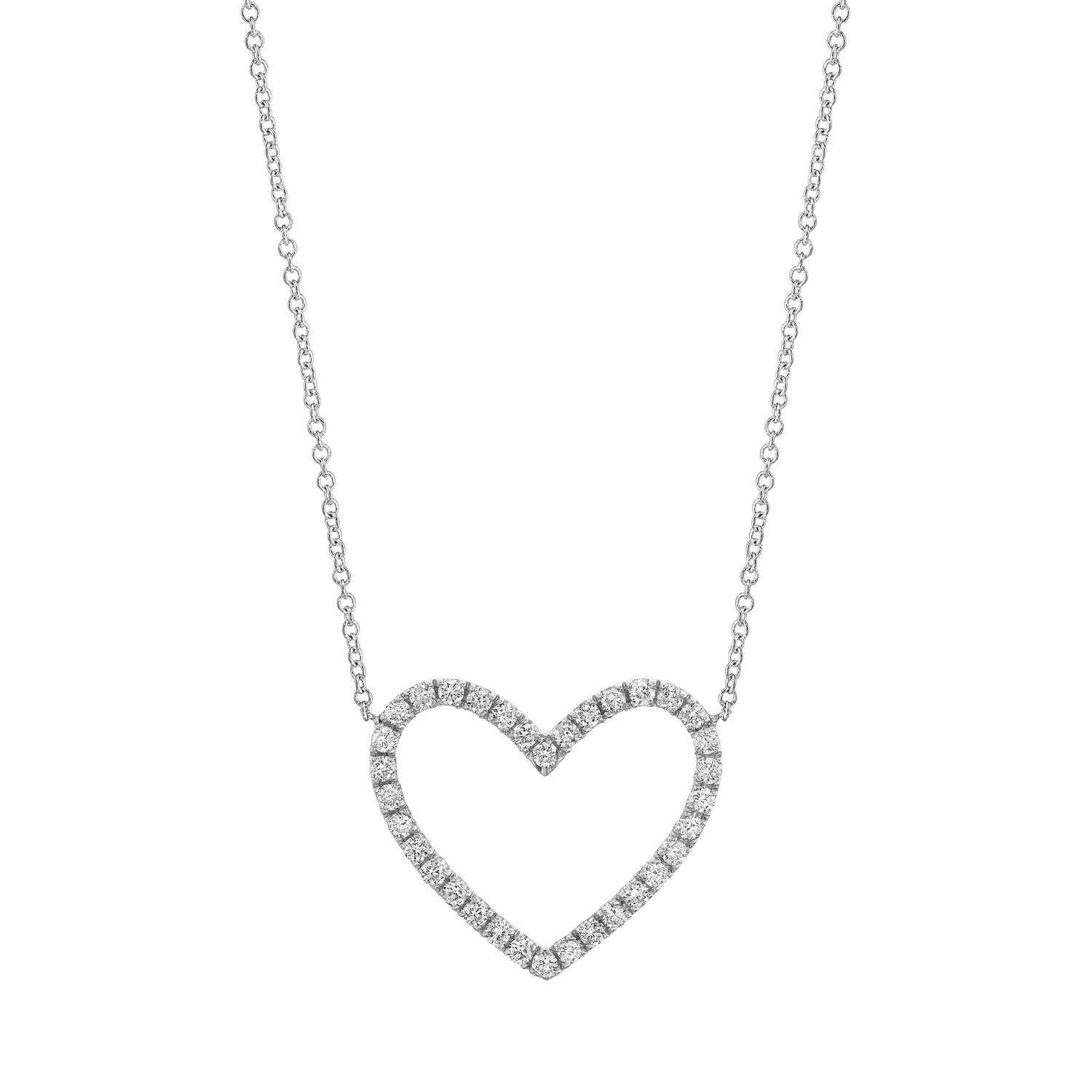 Diamond Open Heart Necklace