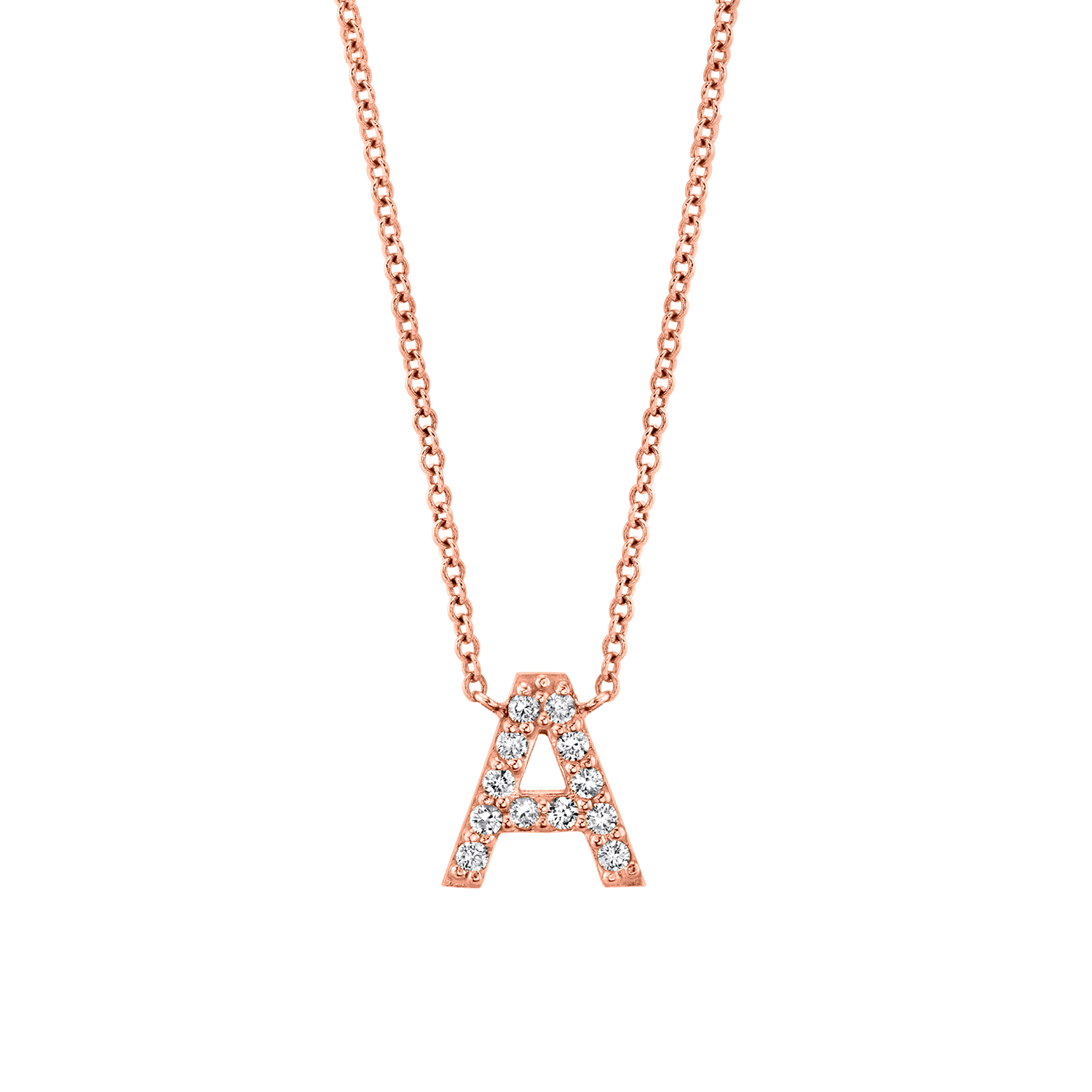 Diamond Pave Letter Necklace