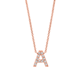 Diamond Pave Letter Necklace