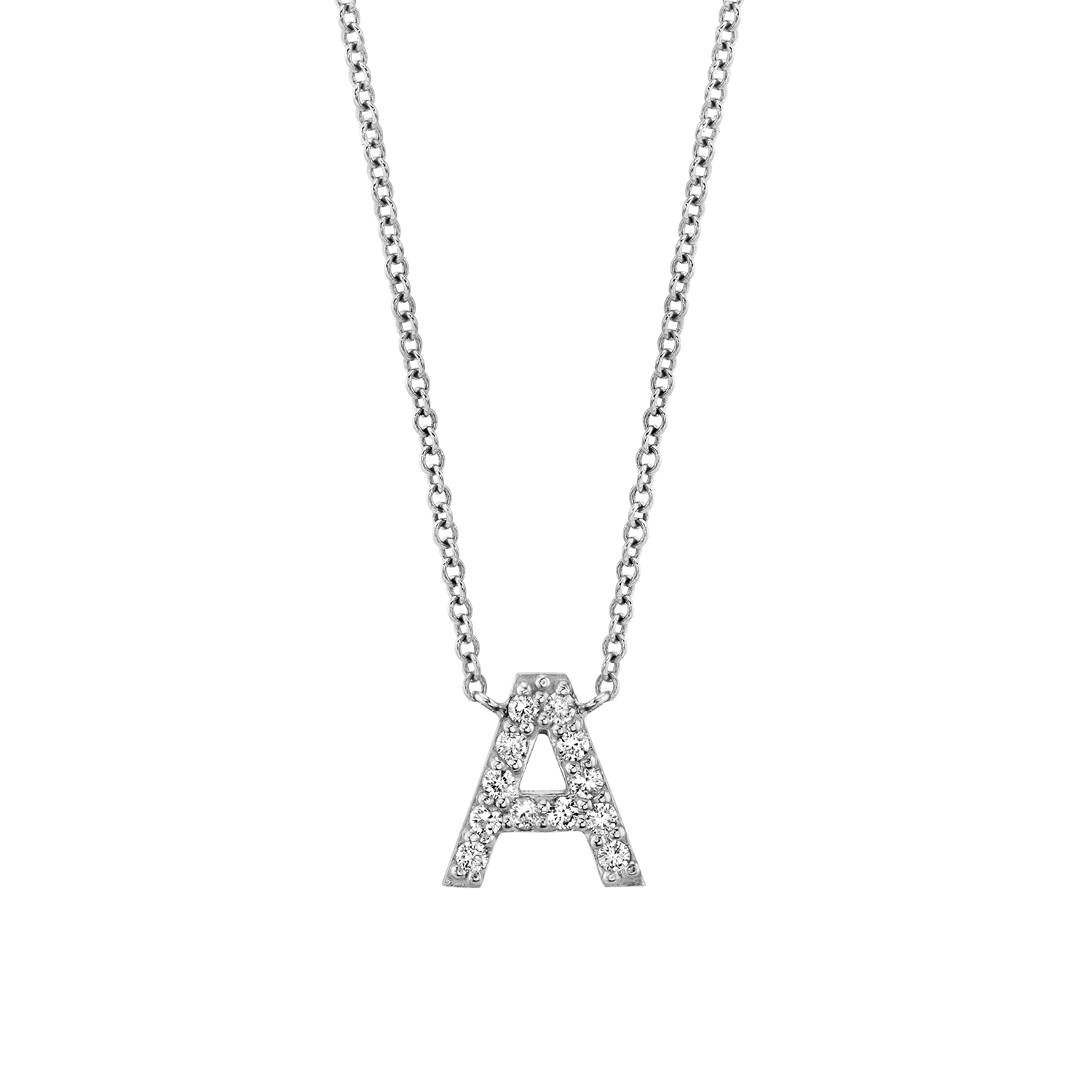 Diamond Pave Letter Necklace