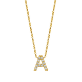 Kids Diamond Pave Letter Necklace