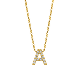 Diamond Pave Letter Necklace