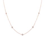 Diamond Bezel Strand Necklace