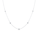 Diamond Bezel Strand Necklace